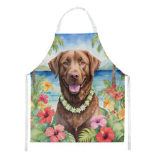 Load image into Gallery viewer, Chesapeake Bay Retriever Luau Apron – Artist-Designed Kitchen, BBQ &amp; Craft Apron