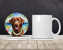 Load image into Gallery viewer, Chesapeake Bay Retriever Luau Large Sandstone Coasters Pack of 4