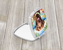 Load image into Gallery viewer, Chesapeake Bay Retriever Luau Compact Mirror – Stylish Purse Mirror with Artistic Covers