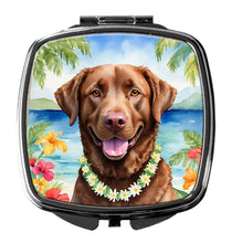 Load image into Gallery viewer, Chesapeake Bay Retriever Luau Compact Mirror – Stylish Purse Mirror with Artistic Covers