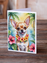 Load image into Gallery viewer, Chihuahua Luau Greeting Cards - Blank Note Cards – 8-Pack of Artist-Designed Cards with Envelopes
