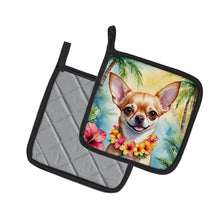 Load image into Gallery viewer, Chihuahua Luau Pot Holders - Set of 2 Decorative Kitchen Helpers | Made in the USA