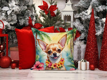 Load image into Gallery viewer, Chihuahua Luau Throw Pillow - 14x14 Decorative Pillow – Art for Your Home &amp; Patio