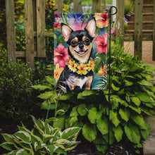 Load image into Gallery viewer, Chihuahua Luau Garden Flag – Tropical Dog Decor with Hibiscus &amp; Palm Leaves