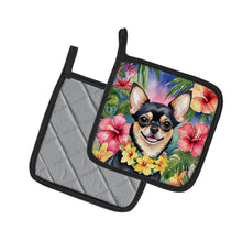 Load image into Gallery viewer, Chihuahua Luau Pot Holders - Set of 2 Decorative Kitchen Helpers | Made in the USA