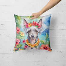 Load image into Gallery viewer, Chinese Crested Luau Throw Pillow