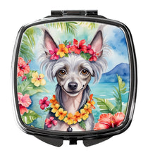 Load image into Gallery viewer, Chinese Crested Luau Compact Mirror – Stylish Purse Mirror with Artistic Covers