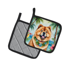 Load image into Gallery viewer, Chow Chow Luau Pot Holders - Set of 2 Decorative Kitchen Helpers | Made in the USA