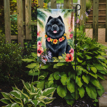 Load image into Gallery viewer, Chow Chow Luau Garden Flag – Tropical Dog Decor with Hibiscus &amp; Palm Leaves