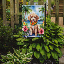 Load image into Gallery viewer, Cockapoo Luau Garden Flag – Tropical Dog Decor with Hibiscus &amp; Palm Leaves