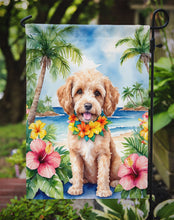 Load image into Gallery viewer, Cockapoo Luau Garden Flag – Tropical Dog Decor with Hibiscus &amp; Palm Leaves
