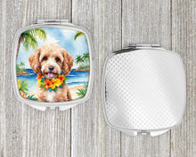 Load image into Gallery viewer, Cockapoo Luau Compact Mirror – Stylish Purse Mirror with Artistic Covers