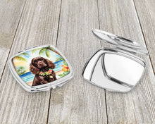 Load image into Gallery viewer, Cocker Spaniel Luau Compact Mirror – Stylish Purse Mirror with Artistic Covers
