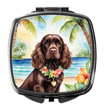 Load image into Gallery viewer, Cocker Spaniel Luau Compact Mirror – Stylish Purse Mirror with Artistic Covers