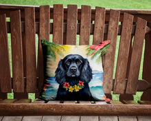 Load image into Gallery viewer, Cocker Spaniel Luau Throw Pillow - 14x14 Decorative Pillow – Art for Your Home &amp; Patio