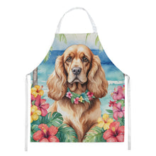 Load image into Gallery viewer, Cocker Spaniel Luau Apron – Artist-Designed Kitchen, BBQ &amp; Craft Apron