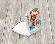 Load image into Gallery viewer, Cocker Spaniel Luau Compact Mirror – Stylish Purse Mirror with Artistic Covers
