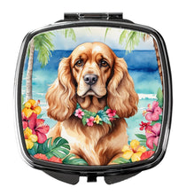 Load image into Gallery viewer, Cocker Spaniel Luau Compact Mirror – Stylish Purse Mirror with Artistic Covers