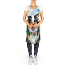 Load image into Gallery viewer, Collie Luau Apron – Artist-Designed Kitchen, BBQ &amp; Craft Apron