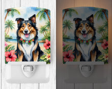 Load image into Gallery viewer, Collie Luau Ceramic Night Light