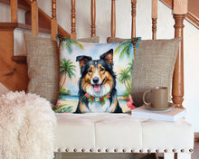 Load image into Gallery viewer, Collie Luau Throw Pillow - 14x14 Decorative Pillow – Art for Your Home &amp; Patio