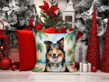 Load image into Gallery viewer, Collie Luau Throw Pillow - 14x14 Decorative Pillow – Art for Your Home &amp; Patio