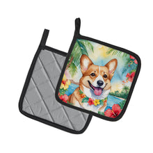 Load image into Gallery viewer, Corgi Luau Pot Holders - Set of 2 Decorative Kitchen Helpers | Made in the USA