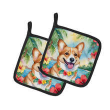 Load image into Gallery viewer, Corgi Luau Pot Holders - Set of 2 Decorative Kitchen Helpers | Made in the USA
