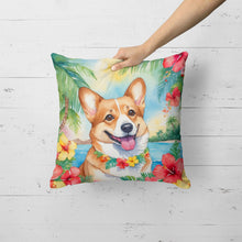 Load image into Gallery viewer, Corgi Luau Throw Pillow