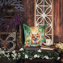 Load image into Gallery viewer, Corgi Luau Throw Pillow
