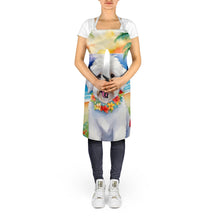 Load image into Gallery viewer, Coton de Tulear Luau Apron – Artist-Designed Kitchen, BBQ &amp; Craft Apron