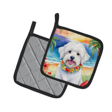 Load image into Gallery viewer, Coton de Tulear Luau Pot Holders - Set of 2 Decorative Kitchen Helpers | Made in the USA