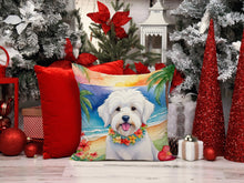 Load image into Gallery viewer, Coton de Tulear Luau Throw Pillow - 14x14 Decorative Pillow – Art for Your Home &amp; Patio