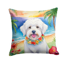 Load image into Gallery viewer, Coton de Tulear Luau Throw Pillow - 14x14 Decorative Pillow – Art for Your Home &amp; Patio
