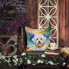 Load image into Gallery viewer, Coton de Tulear Luau Throw Pillow