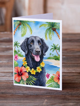 Load image into Gallery viewer, Curly-Coated Retriever Luau Greeting Cards - Blank Note Cards – 8-Pack of Artist-Designed Cards with Envelopes