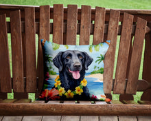 Load image into Gallery viewer, Curly-Coated Retriever Luau Throw Pillow - 14x14 Decorative Pillow – Art for Your Home &amp; Patio