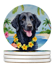 Load image into Gallery viewer, Curly-Coated Retriever Luau Large Sandstone Coasters Pack of 4