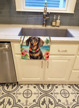Load image into Gallery viewer, Dachshund Luau Kitchen Towel