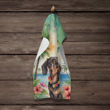 Load image into Gallery viewer, Dachshund Luau Kitchen Towel