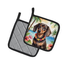 Load image into Gallery viewer, Dachshund Luau Pot Holders - Set of 2 Decorative Kitchen Helpers | Made in the USA