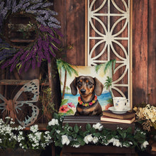 Load image into Gallery viewer, Dachshund Luau Throw Pillow - 14x14 Decorative Pillow – Art for Your Home &amp; Patio