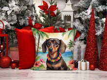 Load image into Gallery viewer, Dachshund Luau Throw Pillow - 14x14 Decorative Pillow – Art for Your Home &amp; Patio