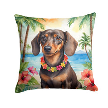 Load image into Gallery viewer, Dachshund Luau Throw Pillow - 14x14 Decorative Pillow – Art for Your Home &amp; Patio