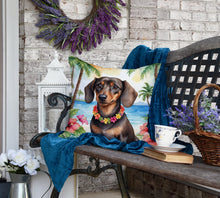Load image into Gallery viewer, Dachshund Luau Throw Pillow