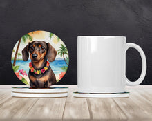 Load image into Gallery viewer, Dachshund Luau Large Sandstone Coasters Pack of 4