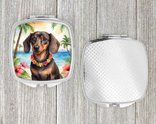 Load image into Gallery viewer, Dachshund Luau Compact Mirror – Stylish Purse Mirror with Artistic Covers