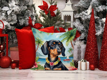 Load image into Gallery viewer, Dachshund Luau Throw Pillow - 14x14 Decorative Pillow – Art for Your Home &amp; Patio