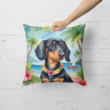 Load image into Gallery viewer, Dachshund Luau Throw Pillow