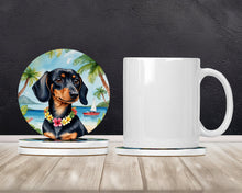 Load image into Gallery viewer, Dachshund Luau Large Sandstone Coasters Pack of 4